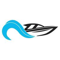 snelheid boot logo vector illustratie icoon ontwerp sjabloon.