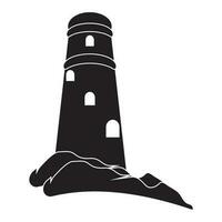 vuurtoren icoon vector illustratie logo sjabloon