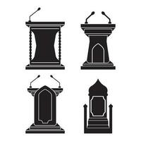 preekstoel symbool pictogram, logo vector illustratie ontwerp sjabloon