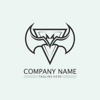 vleermuis logo dier en vector, vleugels, zwart, halloween, vampier, gothic, illustratie, ontwerp vleermuis icoon vector