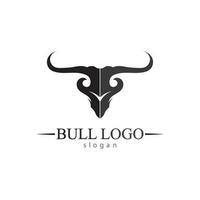 stier hoorn en buffel logo en symbolen sjabloon pictogrammen app vector