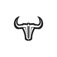 stier hoorn en buffel logo en symbolen sjabloon pictogrammen app vector