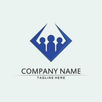 gemeenschap logo mensen werk team en zakelijke vector logo en ontwerp groep familie