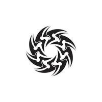 tribal, klassieke, zwarte, etnische tattoo pictogram vector illustratie ontwerp logo design