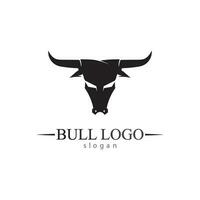 stier hoorn en buffel logo en symbolen sjabloon pictogrammen app vector