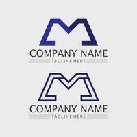 m brief logo ontwerp vector identiteit icoon teken