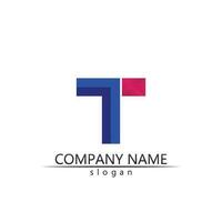 t letter, t logo vector lettertype alfabet ontwerp en pictogram t
