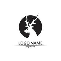 herten logo dier en zoogdier ontwerp en grafische vector