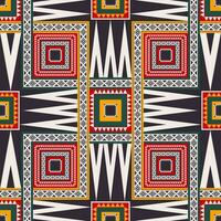 Afrikaanse meetkundig patroon. etnisch meetkundig vierkante driehoek vorm naadloos patroon Afrikaanse kleur stijl. etnisch meetkundig patroon gebruik voor textiel, tapijt, tapijt, tapijtwerk, behang, kussen, enz. vector