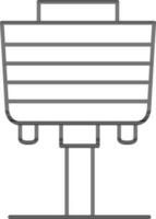 lijn kunst illustratie van USB kabel connector icoon. vector