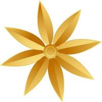 mooi origami gouden papier bloem. vector