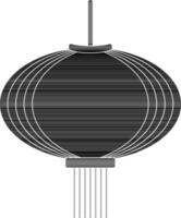 lantaarn icoon voor Chinese nieuw jaar concept in zwart. vector