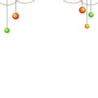 hangende ballen Aan wit achtergrond met ruimte voor uw bericht. vector