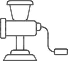 lijn kunst hand- sapcentrifuge machine icoon in vlak stijl. vector