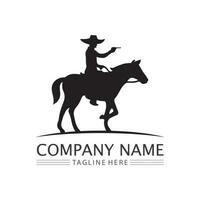 cowboyhoed logo pictogram vector ontwerpsjabloon