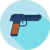 geweer of pistool icoon in blauw kleur. vector