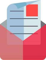 mail of envelop icoon in rood en wit kleur. vector