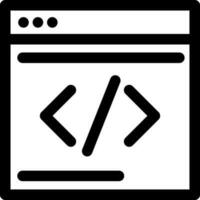 web programmering icoon in zwart lijn kunst. vector