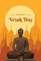 gelukkige vesak dag illustratie vector