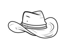 cowboy hoed schets vector illustratie. cowboy hoed clip art vrij downloaden