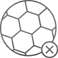 lijn kunst Nee Amerikaans voetbal Speel icoon in vlak stijl. vector