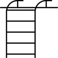 illustratie van ladder icoon in zwart lijn kunst. vector