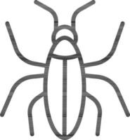 illustratie van kakkerlak icoon in lijn kunst. vector
