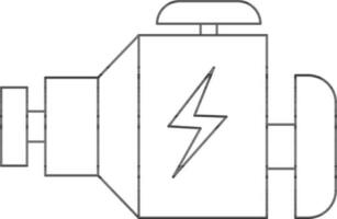 geïsoleerd motor in zwart lijn kunst. vector