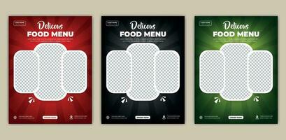 snel voedsel folder ontwerp sjabloon Koken, cafe en restaurant menu, voedsel bestellen, rommel voedsel. vector illustratie voor banier, poster, folder, omslag, menu, brochure