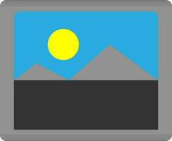 zwart en blauw landschap afbeelding. vector