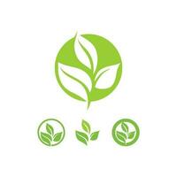 blad en natuur boom logo voor zakelijke vector groene plant ecologie ontwerp