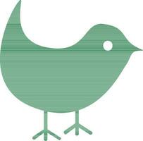 vlak illustratie van decoratief vogel in groen kleur. vector