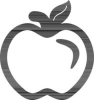vector appel teken of symbool in vlak stijl.