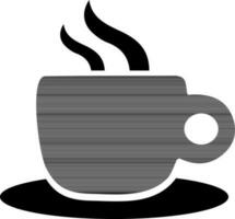 heet koffie of thee in beker, vector teken of symbool.