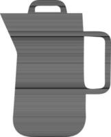 zwart illustratie van kruik, vlak icoon of symbool. vector