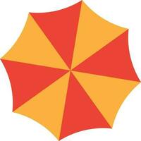 vlak illustratie van een geel en oranje paraplu. vector
