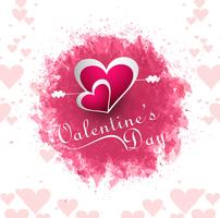 Happy Valentijnsdag wenskaart roze achtergrond vector