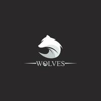 wolven logo, vos, wolf hoofd, dier vetor en logo ontwerp wild gebrul hond illustratie, abstract voor spel logo symbool hoofd dier vector