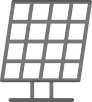 zwart lijn kunst illustratie van zonne- paneel icoon. vector