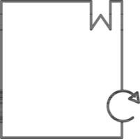 zwart lijn kunst illustratie van recycle pakket of doos icoon. vector