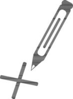 pen met kruis teken. vector