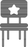 zwart stoel Aan wit achtergrond. vector