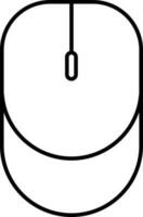 digitaal muis icoon in zwart lijn kunst. vector
