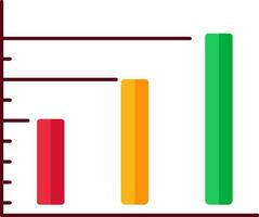 drie workflow bar diagram tabel kleurrijk icoon Aan wit achtergrond. vector