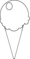 beroerte stijl van ijsje icoon in ijshoorntje vorm voor aan het eten. vector