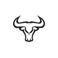 stier hoorn en buffel logo en symbolen sjabloon pictogrammen app vector