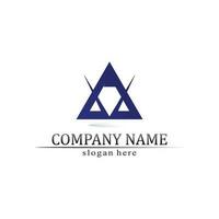 driehoek piramide logo ontwerp en vector symbool egyptische en logo business
