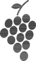 bundel van druiven icoon in zwart kleur. vector