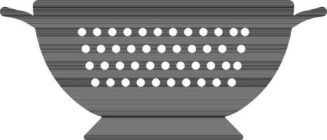 zwart teken of symbool van een vergiet. vector