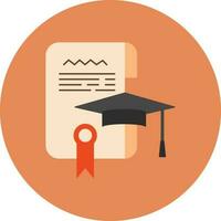 diploma uitreiking pet en Open diploma rol icoon. vector